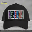 Mississippi License Plate Art Novelty License Plate Hat Mesh / Black