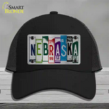 Nebraska License Plate Art Novelty License Plate Hat Mesh / Black