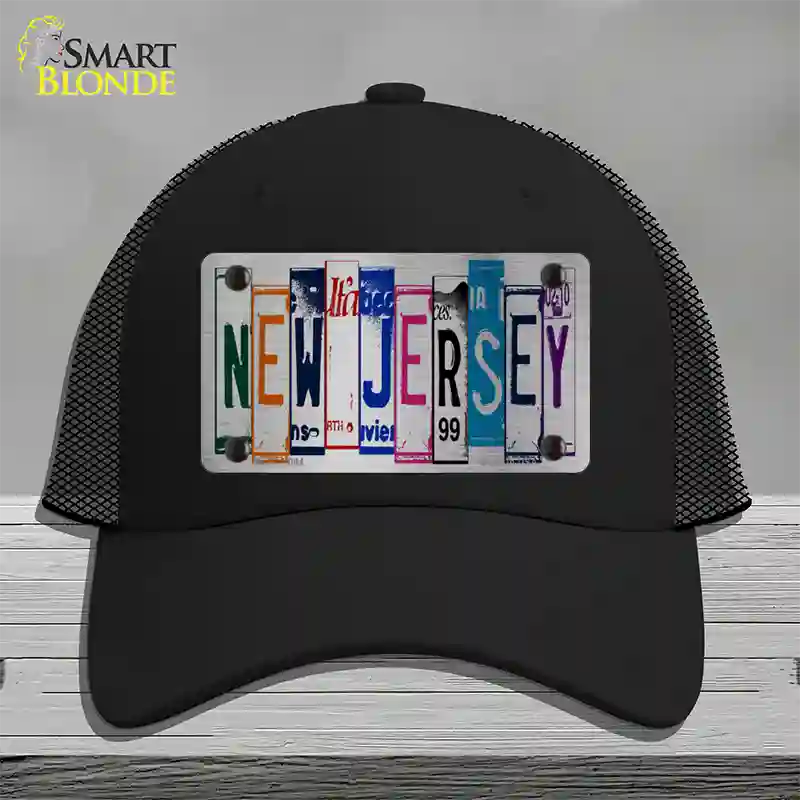 New Jersey License Plate Art Novelty License Plate Hat Mesh / Black