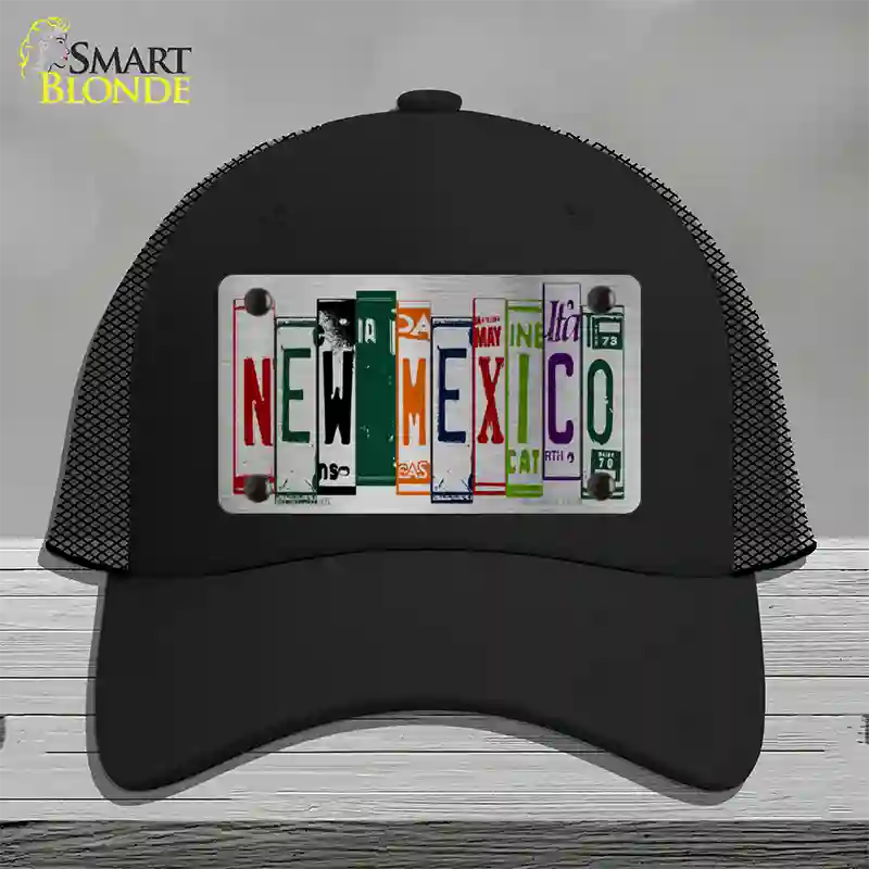 New Mexico License Plate Art Novelty License Plate Hat Mesh / Black