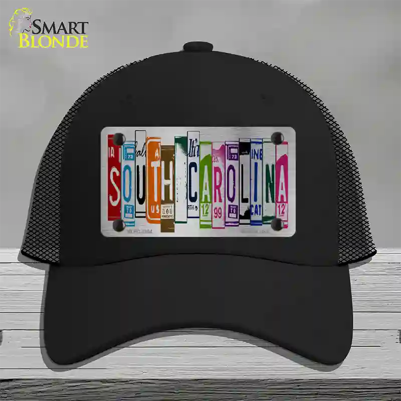 South Carolina License Plate Art Novelty License Plate Hat Mesh / Black