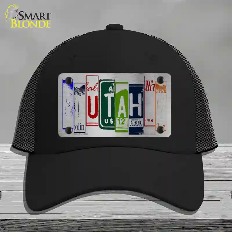 Utah License Plate Art Novelty License Plate Hat Mesh / Black