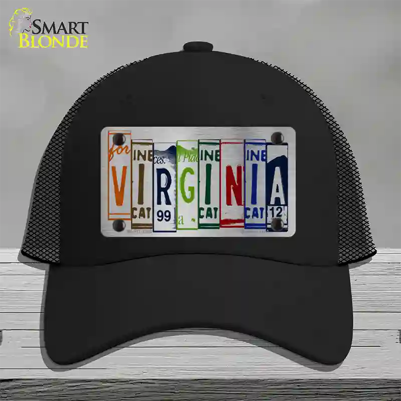 Virginia License Plate Art Novelty License Plate Hat Mesh / Black