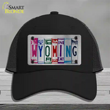 Wyoming License Plate Art Novelty License Plate Hat Mesh / Black