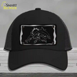 Dolphins Black Brushed Chrome Novelty License Plate Hat Mesh / Black