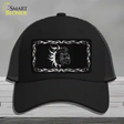 Dog In Flames Black Brushed Chrome Novelty License Plate Hat Mesh / Black