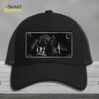 Unicorns Black Brushed Chrome Novelty License Plate Hat Mesh / Black