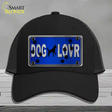 Dog Lover Blue Brushed Chrome Novelty License Plate Hat Tag Mesh / Black