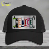 Venice License Plate Art Brushed Chrome Novelty License Plate Hat Tag Mesh / Black