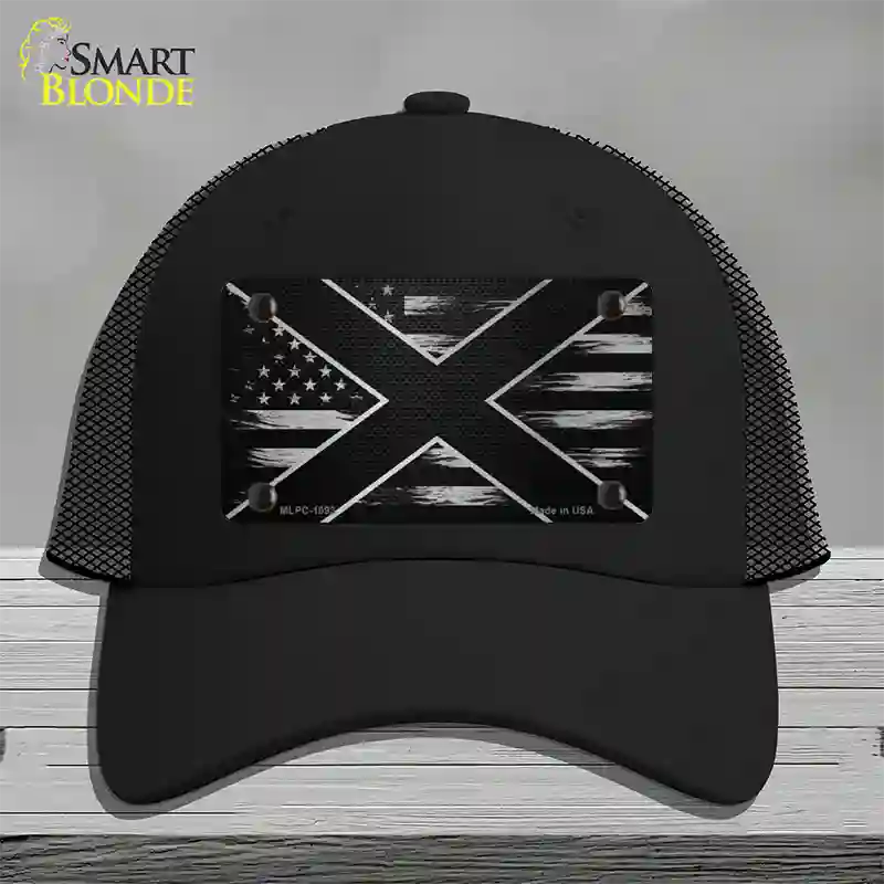 Alabama Carbon Fiber Novelty License Plate Hat Mesh / Black