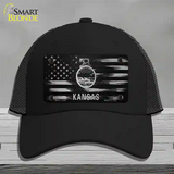 Kansas Carbon Fiber Novelty License Plate Hat Mesh / Black