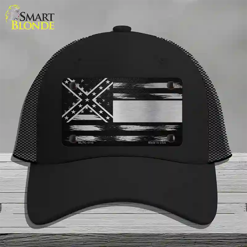 Mississippi Carbon Fiber Novelty License Plate Hat Mesh / Black