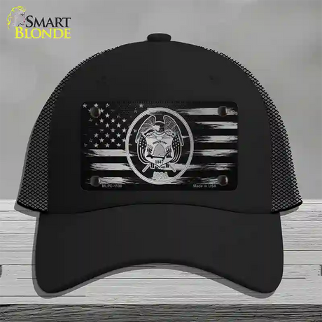 Utah Carbon Fiber Novelty License Plate Hat Mesh / Black