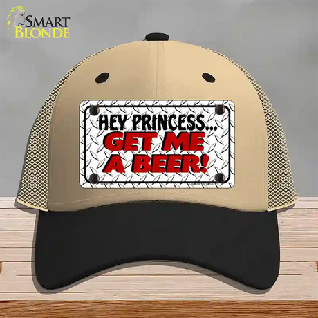 Get Me a Beer Novelty License Plate Hat Mesh / Khaki|Black