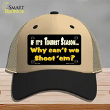 Why Cant We Shoot Em Novelty License Plate Hat Mesh / Khaki|Black