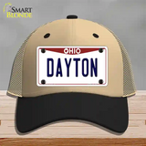 Dayton Ohio Novelty License Plate Hat Mesh / Khaki|Black