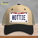 Hottie Ohio Novelty License Plate Hat Mesh / Khaki|Black