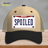 Spoiled Ohio Novelty License Plate Hat Mesh / Khaki|Black