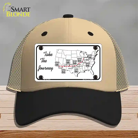 Take The Journey Novelty License Plate Hat Mesh / Khaki|Black