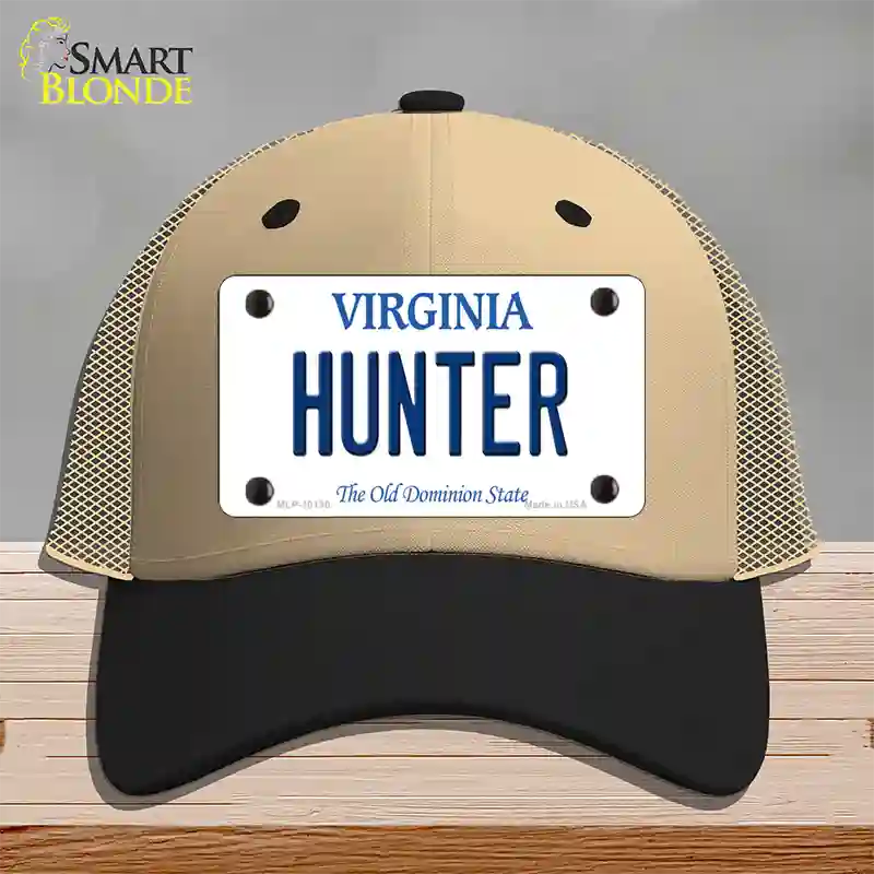 Hunter Virginia Novelty License Plate Hat Mesh / Khaki|Black