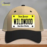 Wildwood New Jersey Novelty License Plate Hat Mesh / Khaki|Black