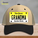 Grandma New Jersey Novelty License Plate Hat Mesh / Khaki|Black