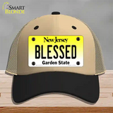 Blessed New Jersey Novelty License Plate Hat Mesh / Khaki|Black