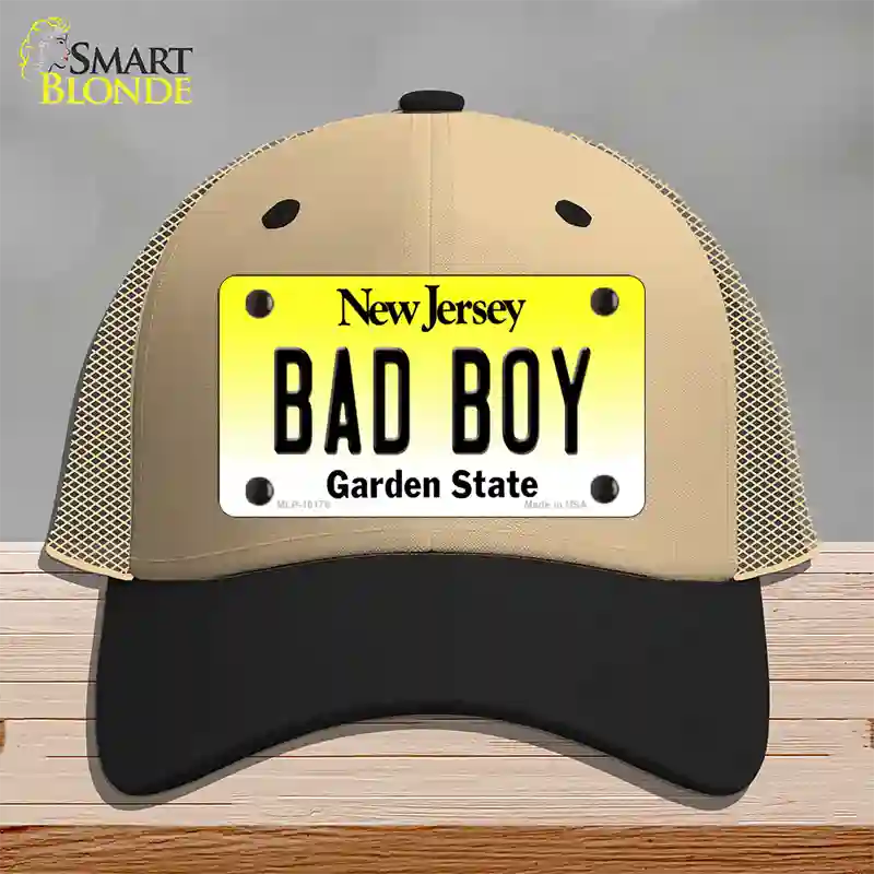 Bad Boy New Jersey Novelty License Plate Hat Mesh / Khaki|Black