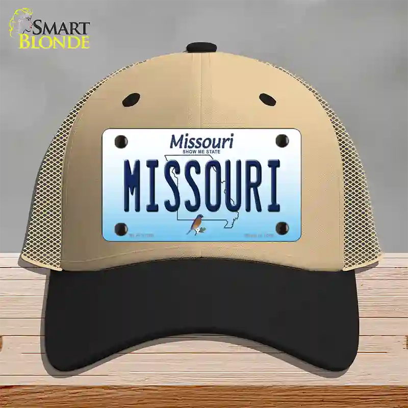 Missouri Show Me State Novelty License Plate Hat Mesh / Khaki|Black