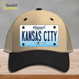 Kansas City Missouri Novelty License Plate Hat Mesh / Khaki|Black