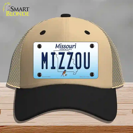 Mizzou Missouri Novelty License Plate Hat Mesh / Khaki|Black