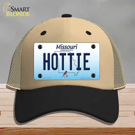 Hottie Missouri Novelty License Plate Hat Mesh / Khaki|Black