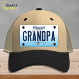 Grandpa Missouri Novelty License Plate Hat Mesh / Khaki|Black