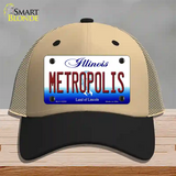 Metropolis Illinois Novelty License Plate Hat Mesh / Khaki|Black