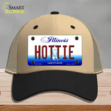 Hottie Illinois Novelty License Plate Hat Mesh / Khaki|Black