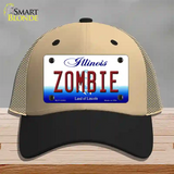 Zombie Illinois Novelty License Plate Hat Mesh / Khaki|Black