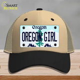 Oregon Girl Oregon Novelty License Plate Hat Mesh / Khaki|Black