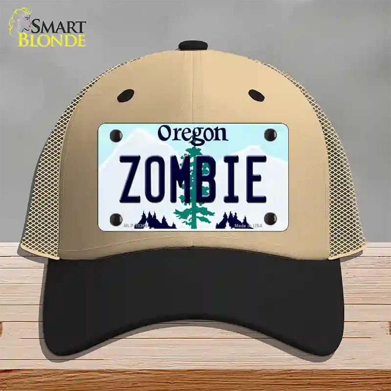 Zombie Oregon Novelty License Plate Hat Mesh / Khaki|Black