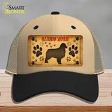 Australian Shepherd Novelty License Plate Hat Mesh / Khaki|Black