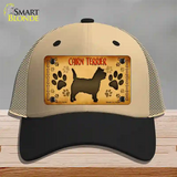 Cairn Terrier Novelty License Plate Hat Mesh / Khaki|Black