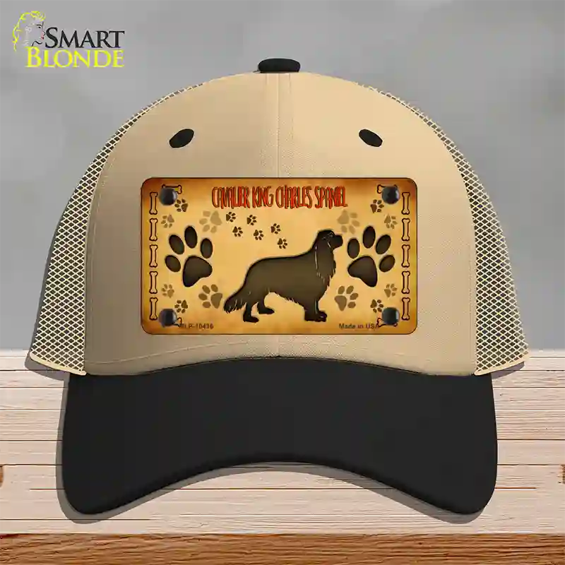 Cavalier King Charles Spaniel Novelty License Plate Hat Mesh / Khaki|Black