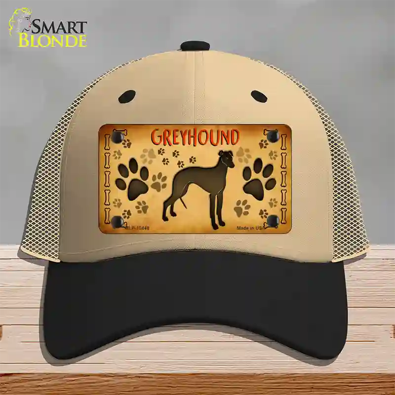 Greyhound Novelty License Plate Hat Mesh / Khaki|Black