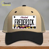 Frederick Maryland Novelty License Plate Hat Mesh / Khaki|Black