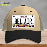 Bel Air Maryland Novelty License Plate Hat Mesh / Khaki|Black