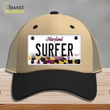 Surfer Maryland Novelty License Plate Hat Mesh / Khaki|Black