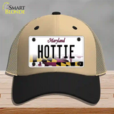 Hottie Maryland Novelty License Plate Hat Mesh / Khaki|Black