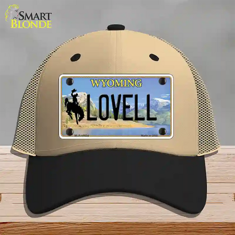 Lovell Wyoming Novelty License Plate Hat Mesh / Khaki|Black