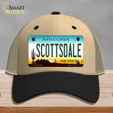 Scottsdale Arizona Novelty License Plate Hat Mesh / Khaki|Black