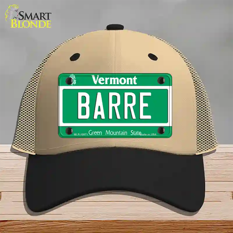 Barre Vermont Novelty License Plate Hat Mesh / Khaki|Black