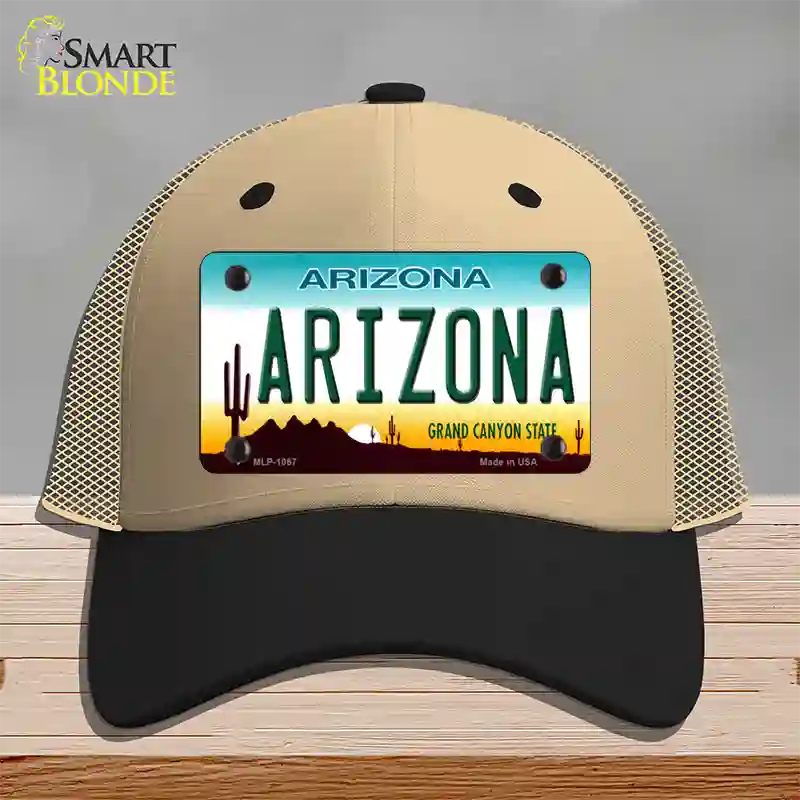 Arizona Novelty License Plate Hat Mesh / Khaki|Black